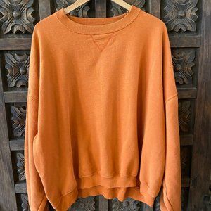 Vintage Burnt Orange Pullover Sweatshirt Crewneck